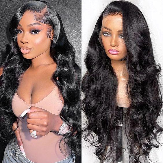 Stema 30-36 Inches Long Body Wave 13x4 Transparent Lace Big Frontal Wig 